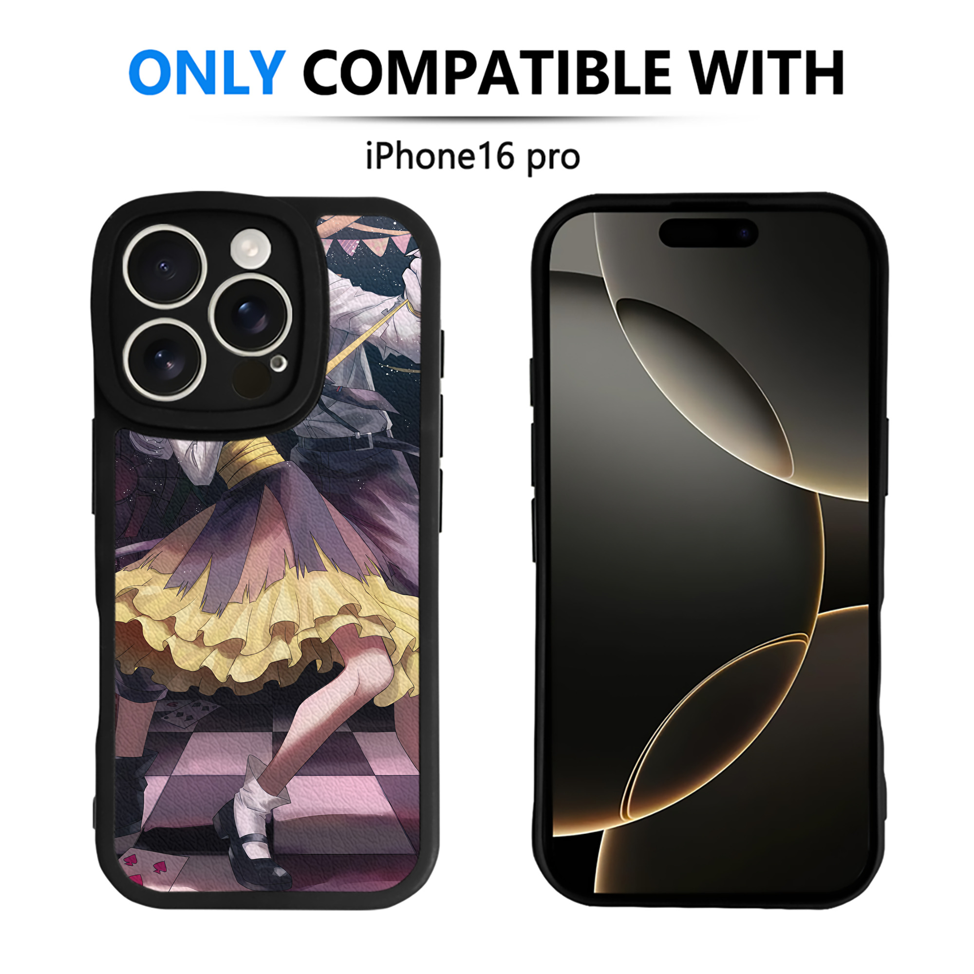 （画像用） 文豪ストレイドッグス Bungo Stray Dogs 【iPhone 16シリーズ対応】シリコンスマホケース（レザー調） 材質：シリコン